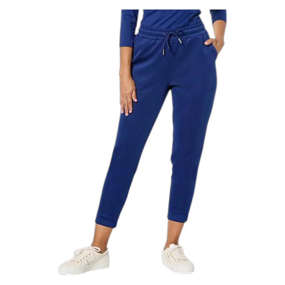 Joy Collection Women's Luxe Performance Scuba Stretch Chic Jogger Navy - Regular